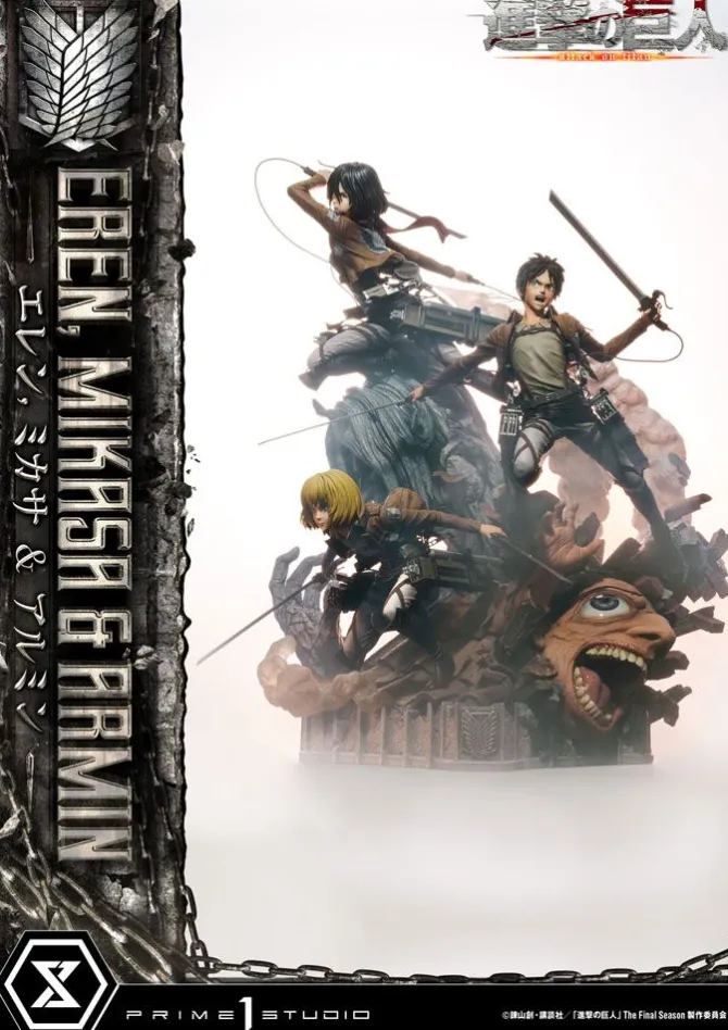 Attack on Titan - Eren, Mikasa, & Armin Statue / Ultimate Premium Masterline: Prime 1 Studio