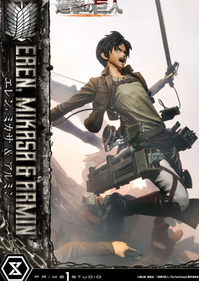 Attack on Titan - Eren, Mikasa, & Armin Statue / Ultimate Premium Masterline: Prime 1 Studio