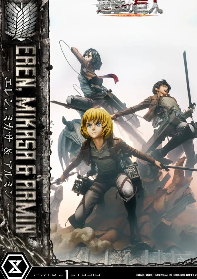 Attack on Titan - Eren, Mikasa, & Armin Statue / Ultimate Premium Masterline: Prime 1 Studio