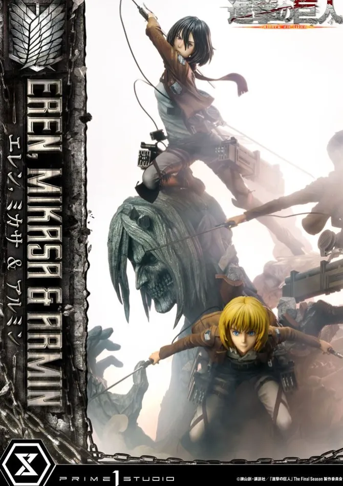 Attack on Titan - Eren, Mikasa, & Armin Statue / Ultimate Premium Masterline: Prime 1 Studio