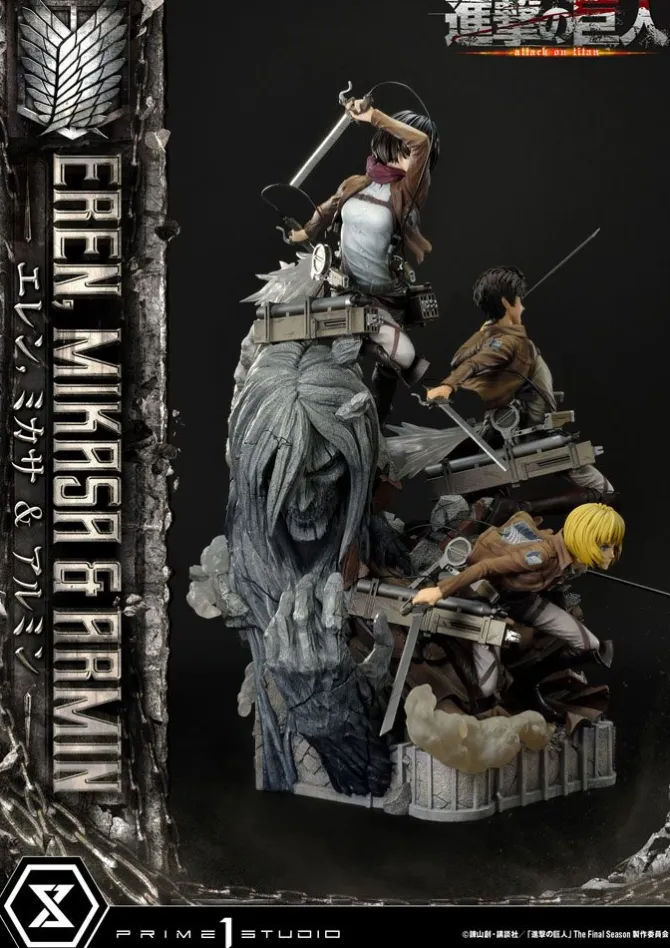 Attack on Titan - Eren, Mikasa, & Armin Statue / Ultimate Premium Masterline: Prime 1 Studio