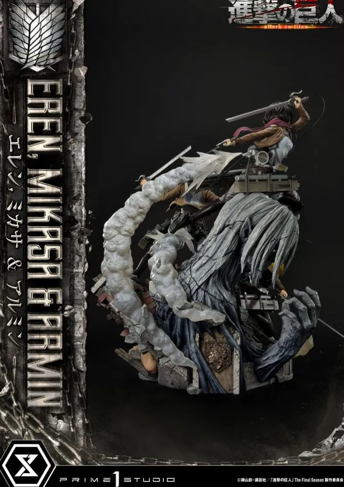 Attack on Titan - Eren, Mikasa, & Armin Statue / Ultimate Premium Masterline: Prime 1 Studio
