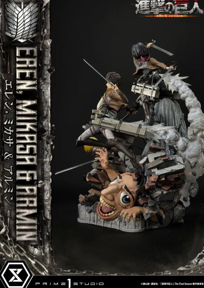 Attack on Titan - Eren, Mikasa, & Armin Statue / Ultimate Premium Masterline: Prime 1 Studio