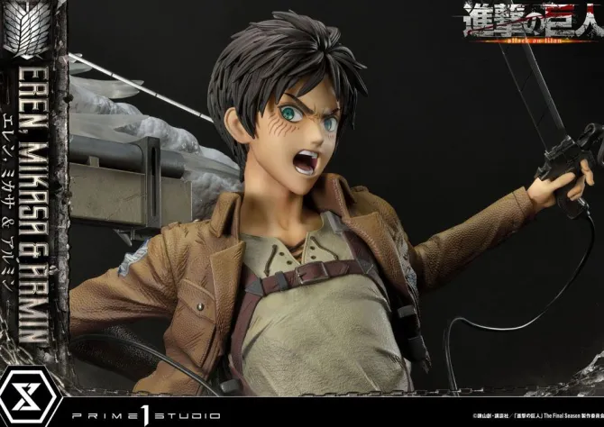 Attack on Titan - Eren, Mikasa, & Armin Statue / Ultimate Premium Masterline: Prime 1 Studio