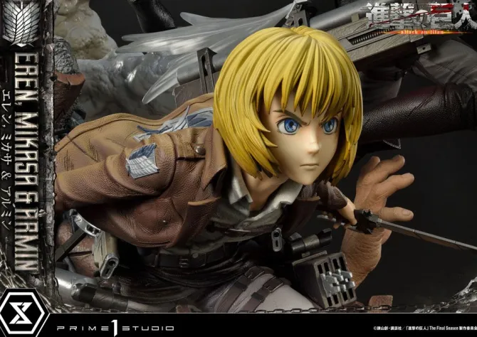 Attack on Titan - Eren, Mikasa, & Armin Statue / Ultimate Premium Masterline: Prime 1 Studio