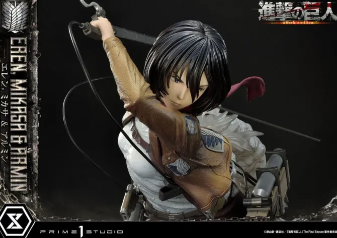 Attack on Titan - Eren, Mikasa, & Armin Statue / Ultimate Premium Masterline: Prime 1 Studio