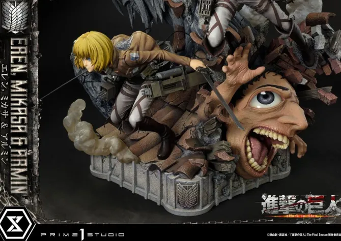 Attack on Titan - Eren, Mikasa, & Armin Statue / Ultimate Premium Masterline: Prime 1 Studio