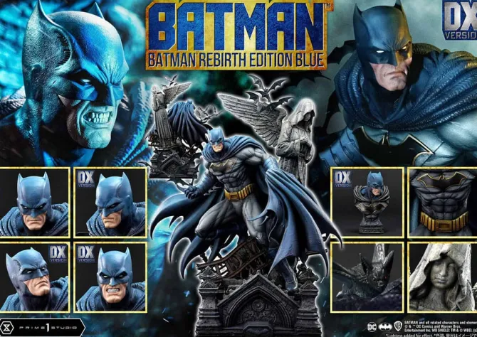 Batman - Batman Statue / Ultimate Premium Masterline Series - Rebirth Edition Blue Deluxe Bonus Vers