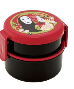 Chihiros Reise ins Zauberland Ghibli - Zweilagige runde Lunchbox No Face Dark Red: Sakter