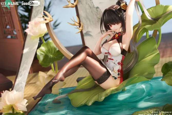 Date A Live: Spirit Pledge - Kurumi Tokisaki Statue Ink Black China Dress Ver.: GoodShow