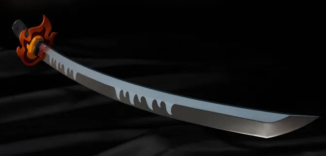Demon Slayer: Kimetsu no Yaiba - Nichirin Schwert (Kyojuro Rengoku) Proplica Replik: Bandai Tamashii