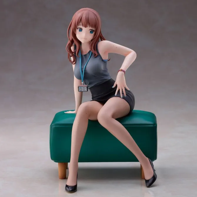 Doshima Illustration - Senior Office Lady With Many Moles Statue / Original Illustration: Union Crea