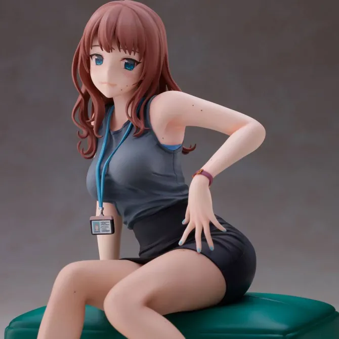 Doshima Illustration - Senior Office Lady With Many Moles Statue / Original Illustration: Union Crea