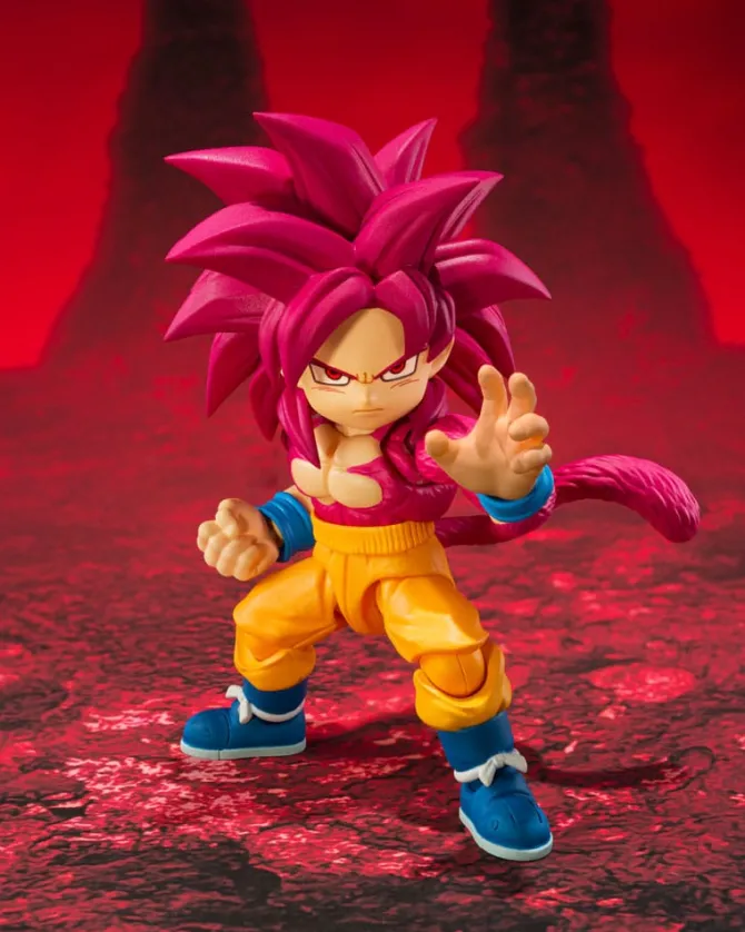 Dragon Ball - Son Goku (mini) Super Saiyan Level 4 Actionfigur / S.H. Figuarts: Bandai Tamashii Nati