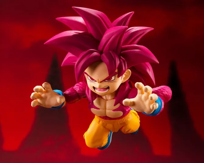 Dragon Ball - Son Goku (mini) Super Saiyan Level 4 Actionfigur / S.H. Figuarts: Bandai Tamashii Nati