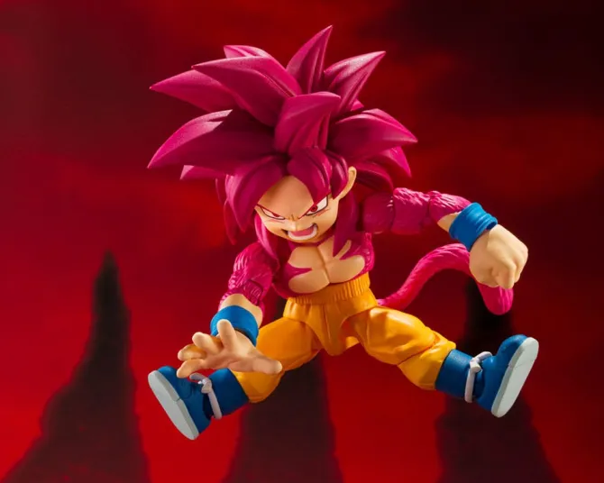 Dragon Ball - Son Goku (mini) Super Saiyan Level 4 Actionfigur / S.H. Figuarts: Bandai Tamashii Nati