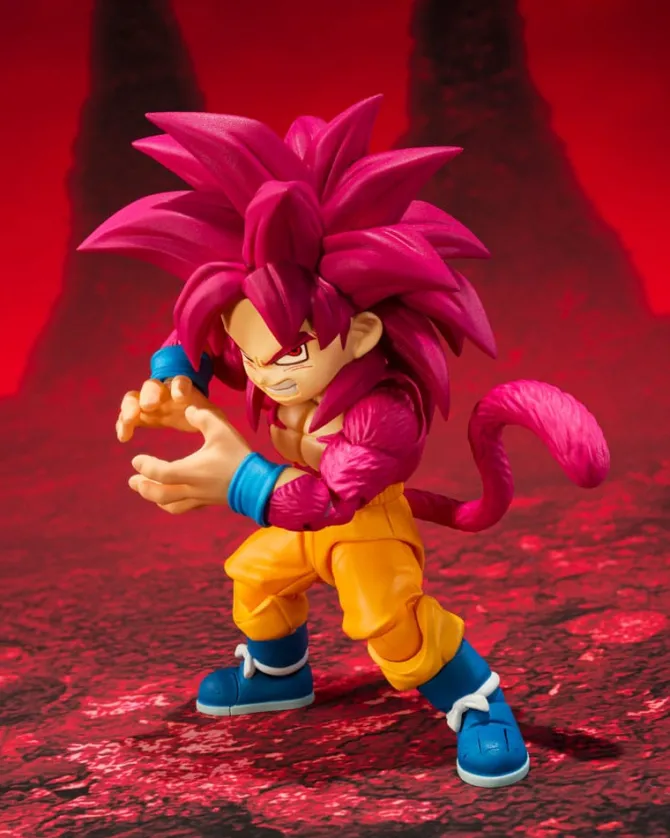 Dragon Ball - Son Goku (mini) Super Saiyan Level 4 Actionfigur / S.H. Figuarts: Bandai Tamashii Nati