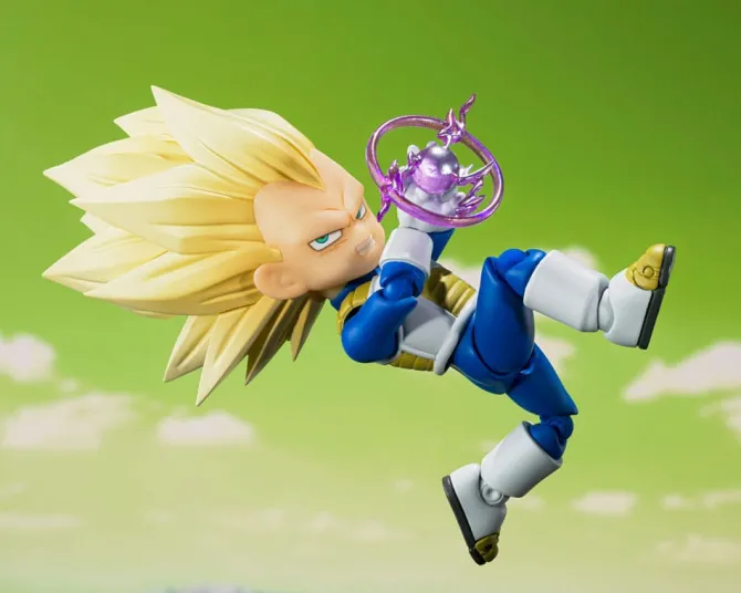 Dragon Ball - Super Saiyan Level 3 Vegeta (mini) Daima Actionfigur / S.H. Figuarts: Bandai Tamashii