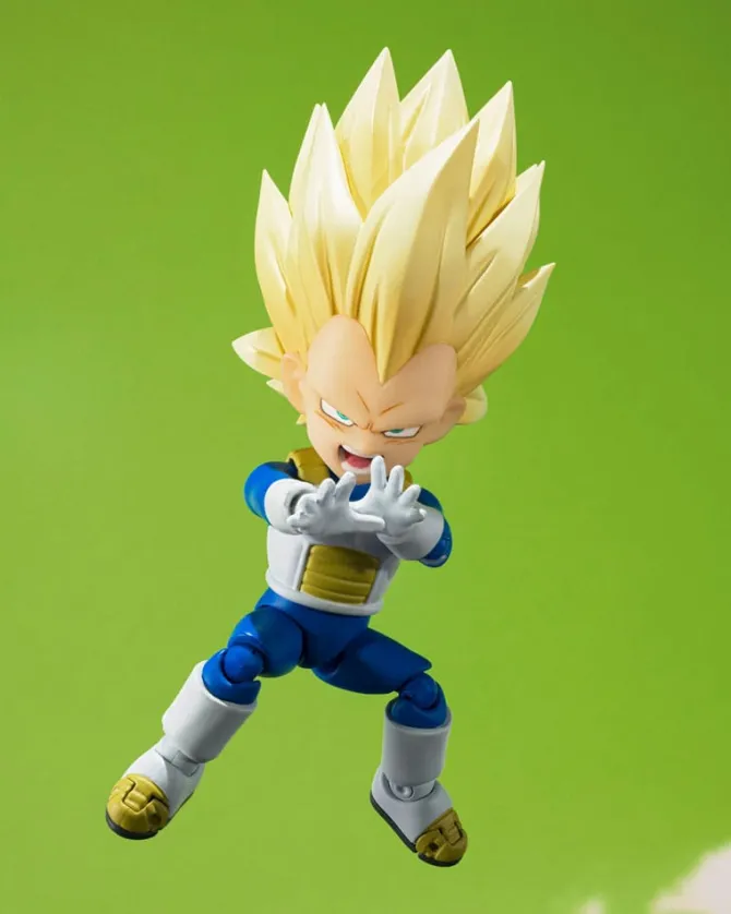Dragon Ball - Super Saiyan Level 3 Vegeta (mini) Daima Actionfigur / S.H. Figuarts: Bandai Tamashii