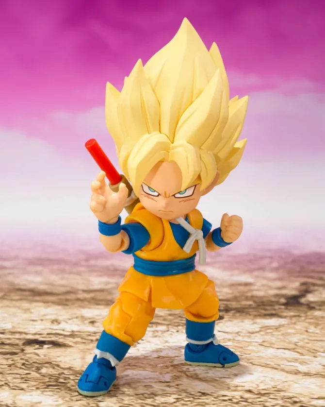 Dragon Ball - Super Saiyan Son Goku (mini) Daima Actionfigur / S.H. Figuarts: Bandai Tamashii Nation