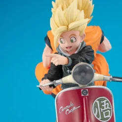 Dragonball Z - Super Saiyan Son Goku & Super Saiyan Son Gohan & MotorbikeStatue / Real McCoy: MegaHo