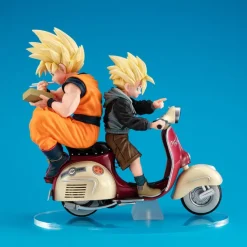 Dragonball Z - Super Saiyan Son Goku & Super Saiyan Son Gohan & MotorbikeStatue / Real McCoy: MegaHo