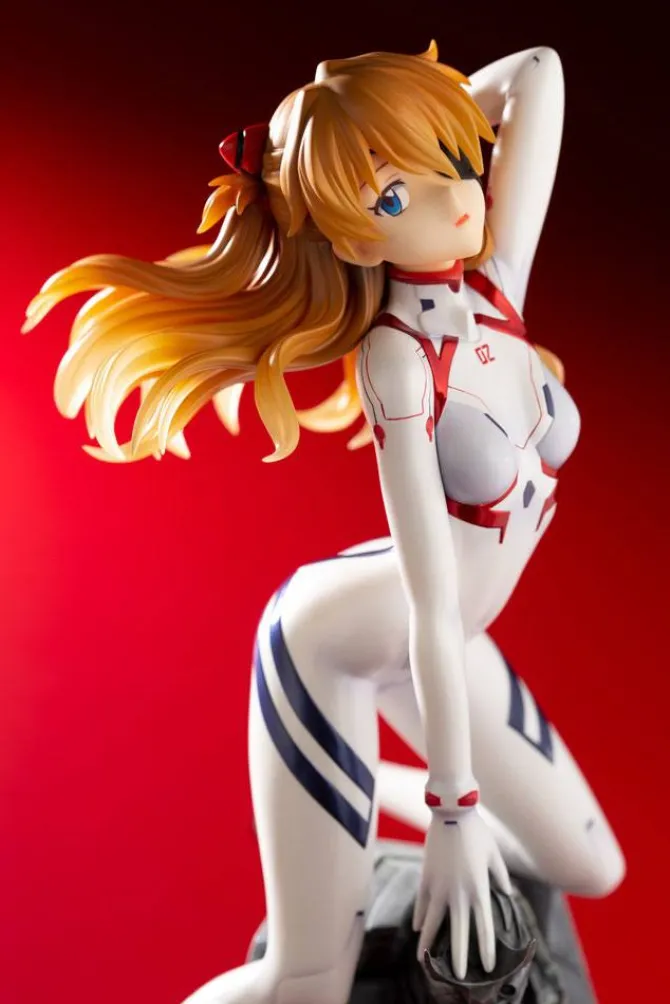 Evangelion 4 - Asuka Langley Statue / White Plugsuit Version: Kotobukiya