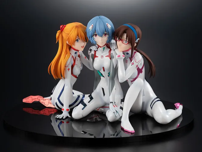 Evangelion: 3.0+1.0 Thrice Upon a Time - Asuka/Rei/Mari Statue / Newtype Cover Version:Kadokawa