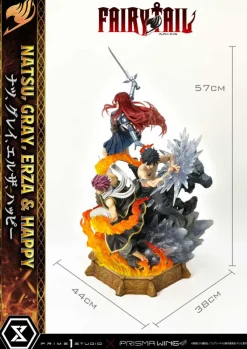 Fairy Tail - Natsu, Gray, Erza, Happy Statue / Deluxe Bonus Version: Prime 1 Studio