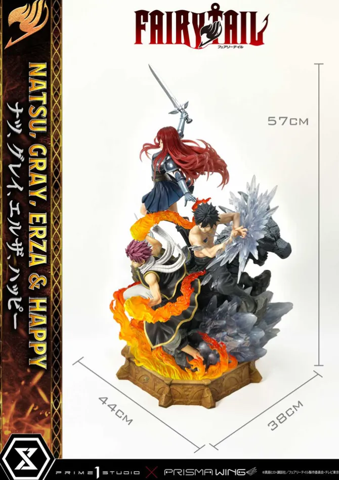 Fairy Tail - Natsu, Gray, Erza, Happy Statue / Deluxe Bonus Version: Prime 1 Studio