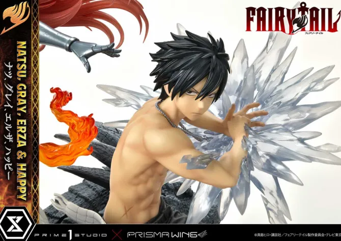 Fairy Tail - Natsu, Gray, Erza, Happy Statue / Deluxe Bonus Version: Prime 1 Studio