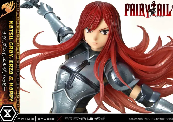 Fairy Tail - Natsu, Gray, Erza, Happy Statue / Deluxe Bonus Version: Prime 1 Studio