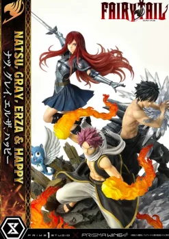 Fairy Tail - Natsu, Gray, Erza, Happy Statue / Deluxe Bonus Version: Prime 1 Studio