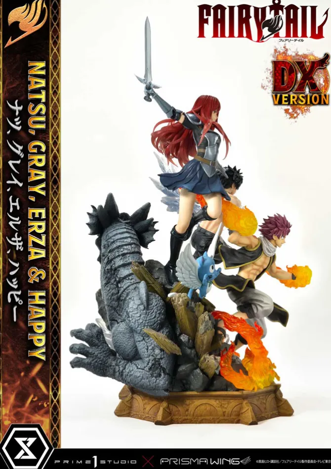 Fairy Tail - Natsu, Gray, Erza, Happy Statue / Deluxe Bonus Version: Prime 1 Studio
