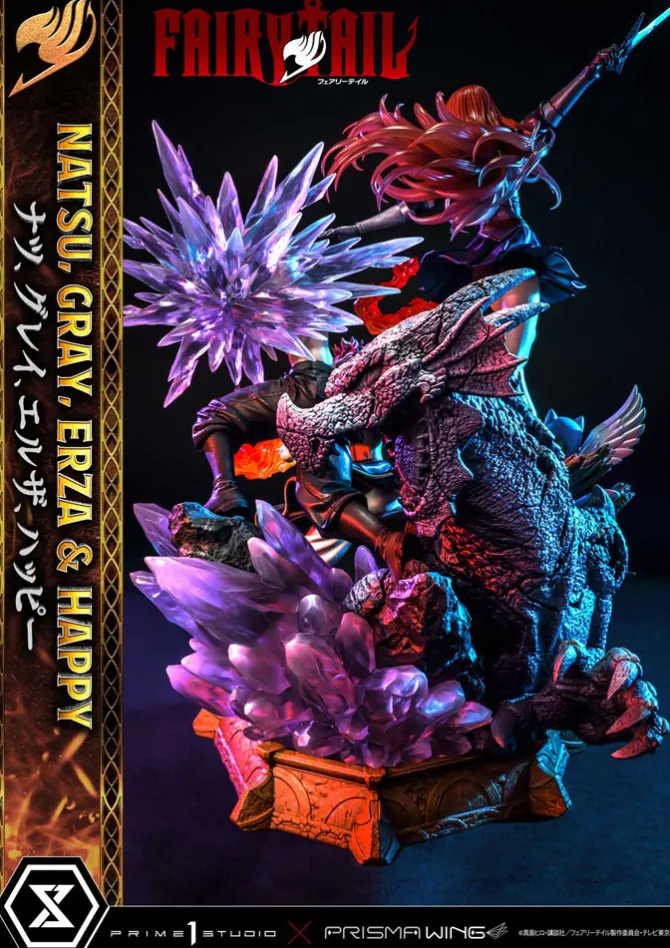 Fairy Tail - Natsu, Gray, Erza, Happy Statue / Deluxe Bonus Version: Prime 1 Studio