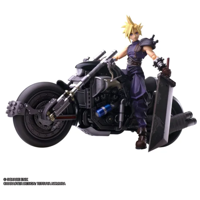 Final Fantasy VII - Cloud Strife & Fahrzeug Hardy-Daytona Actionfigur / Bring Arts: Square-Enix