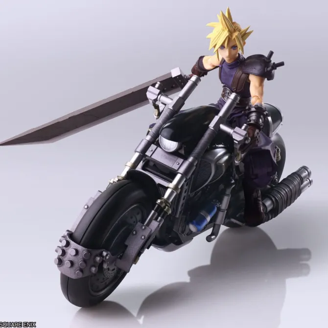 Final Fantasy VII - Cloud Strife & Fahrzeug Hardy-Daytona Actionfigur / Bring Arts: Square-Enix