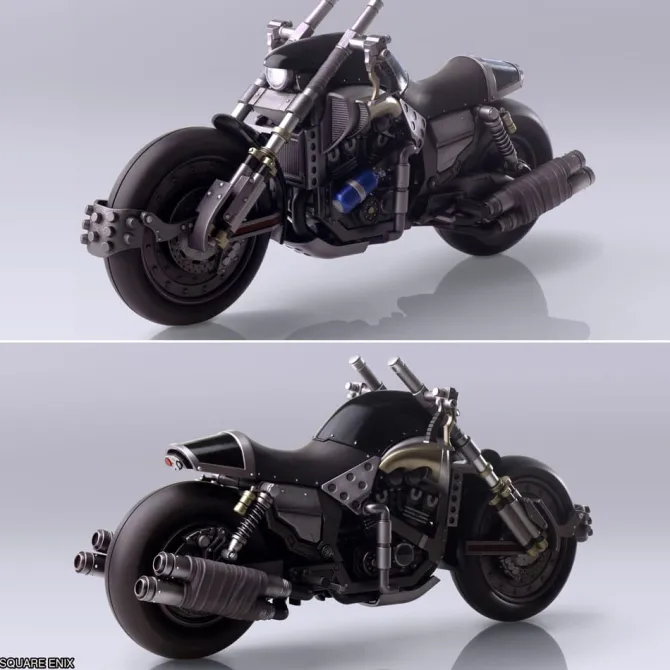 Final Fantasy VII - Cloud Strife & Fahrzeug Hardy-Daytona Actionfigur / Bring Arts: Square-Enix