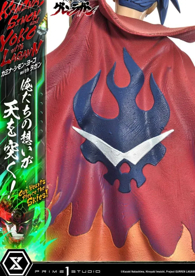 Gurren Lagann Ultimate - Kamina, Simon & Yoko with Lagann Statue / Premium Masterline Series: Prime