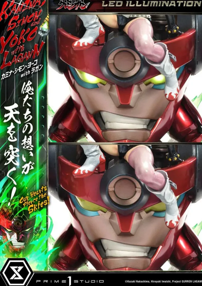 Gurren Lagann Ultimate - Kamina, Simon & Yoko with Lagann Statue / Premium Masterline Series: Prime