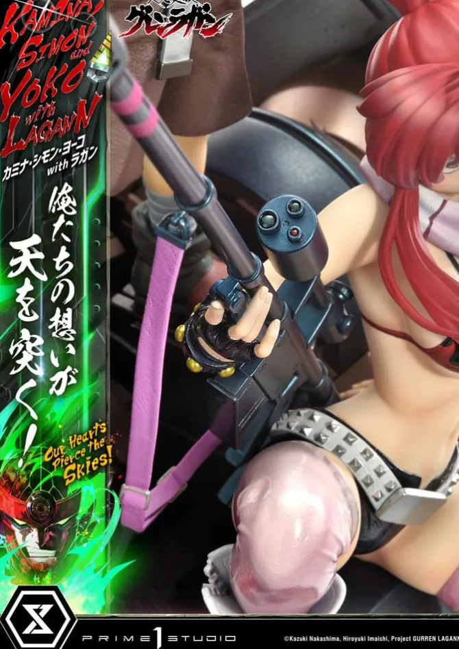 Gurren Lagann Ultimate - Kamina, Simon & Yoko with Lagann Statue / Premium Masterline Series: Prime