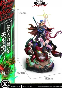 Gurren Lagann Ultimate - Kamina, Simon & Yoko with Lagann Statue / Premium Masterline Series: Prime