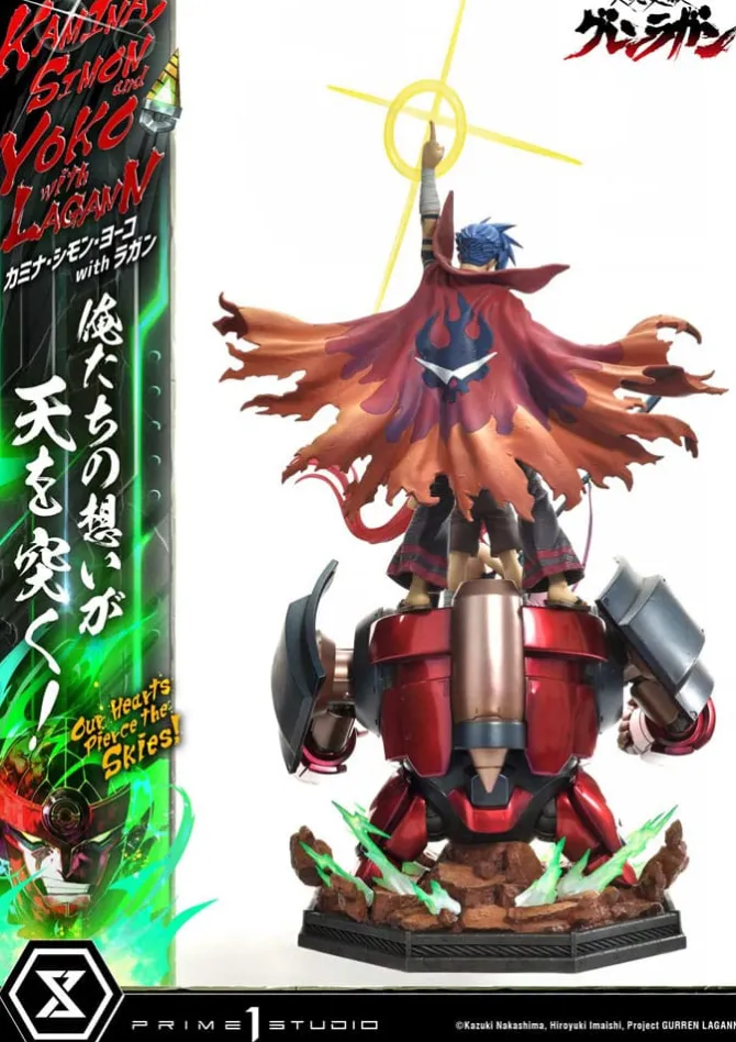 Gurren Lagann Ultimate - Kamina, Simon & Yoko with Lagann Statue / Premium Masterline Series: Prime