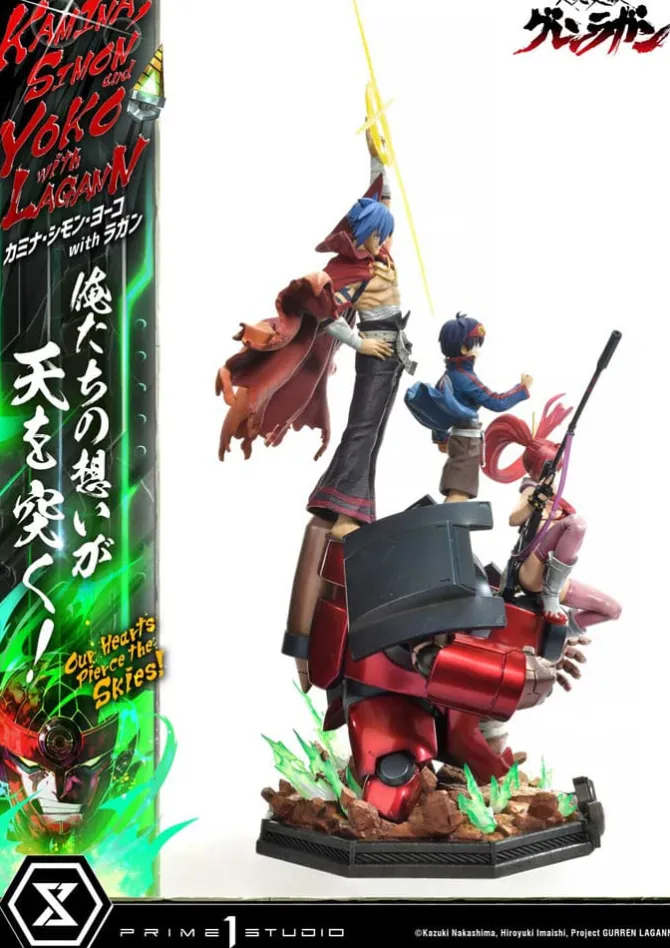 Gurren Lagann Ultimate - Kamina, Simon & Yoko with Lagann Statue / Premium Masterline Series: Prime