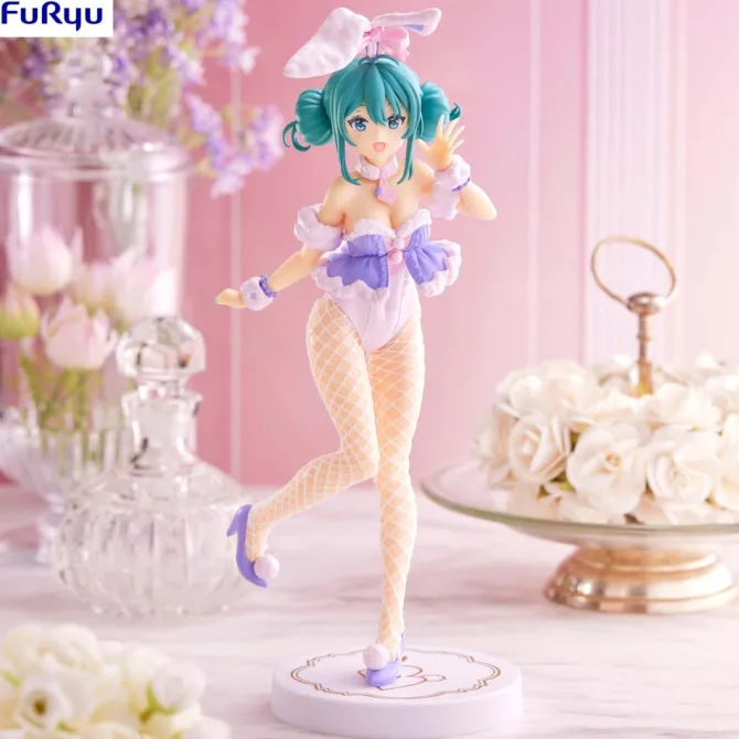 Hatsune Miku - Hatsune Miku Figur / BiCute Bunnies - White Rabbit Purple Color Ver.: FuRyu