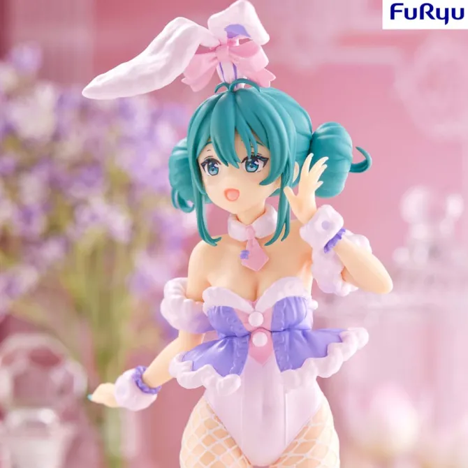 Hatsune Miku - Hatsune Miku Figur / BiCute Bunnies - White Rabbit Purple Color Ver.: FuRyu
