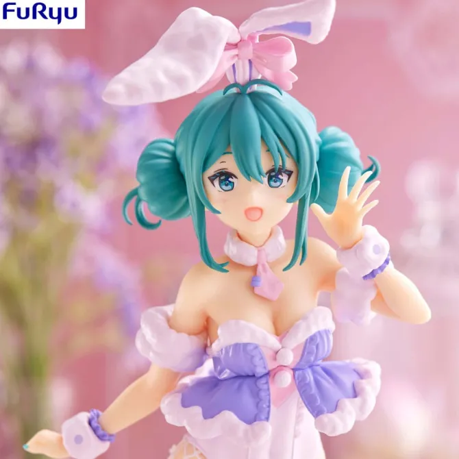 Hatsune Miku - Hatsune Miku Figur / BiCute Bunnies - White Rabbit Purple Color Ver.: FuRyu