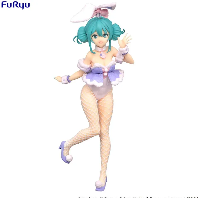 Hatsune Miku - Hatsune Miku Figur / BiCute Bunnies - White Rabbit Purple Color Ver.: FuRyu