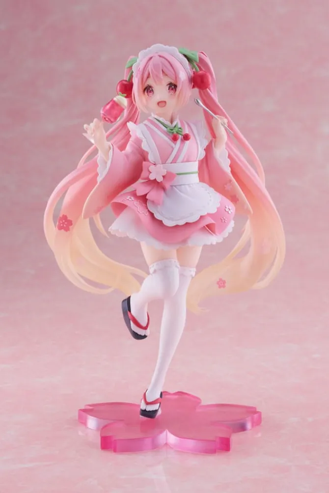 Hatsune Miku - Hatsune Miku Figur / Newley Written Sakura Miku Japanese Cafe Ver. : Taito