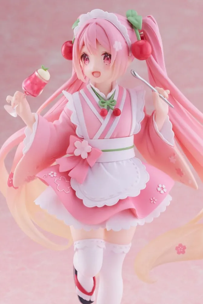 Hatsune Miku - Hatsune Miku Figur / Newley Written Sakura Miku Japanese Cafe Ver. : Taito